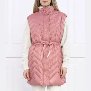 Пуховик без рукавов стандартного кроя Twin-Set, розовый