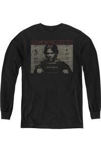 Супернатурал: худи с длинным рукавом и принтом Сэма Gildan, черный