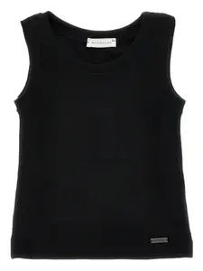 Топ с логотипом Monnalisa, черный