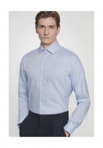 Деловая рубашка, воротник Кент, приталенный крой, мужская seidensticker, цвет Mittelblau