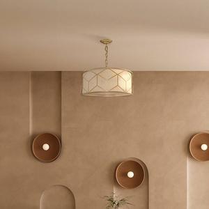 Подвесной светильник Maytoni Decorative Lighting Messina, лен / смешанный металл - 4-световой
