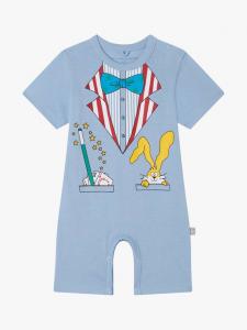 Детский комбинезон волшебника из хлопчатобумажного джерси Stella McCartney Kids, синий