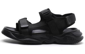 ELLE HOMME Стильные мужские сандалии черного цвета