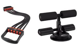 Наборы фитнес-оборудования pp tpr унисекс 65*10,5 см LINING, [черный tensioner]+[sit-up assist machine]