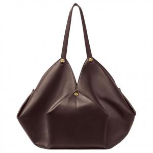 VERSACE Protea Lambskin Shoulder Bag Large Women's Brown