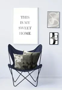 АПЕЛЬТ декоративная подушка "Реми", чехол на подушку с наполнителем, 1 шт APELT 48х48 см, черный/серо-коричневый/белый