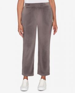 Брюки Petite Calm Luxe Double Knit средней длины Alfred Dunner, Pebble