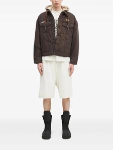 Джинсовая куртка с аппликацией AAPE BY *A BATHING APE, коричневый