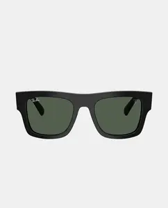 Унисекс квадратные солнцезащитные очки в ацетатной оправе Ray-Ban, черный