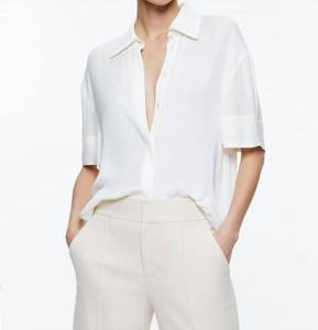 Alice + olivia Рубашка оверсайз на пуговицах Brady, цвет кремовый