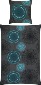Постельное белье антрацит-петроль 1x 155x200 см + 1x 80x80 см REDBEST