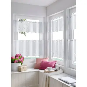 Домашняя поперечная занавесь с продеванием через штангу, 1 шт. Heine Home, белый