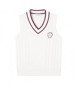 Вязаный жилет из хлопка кабельной вязки Brunello Cucinelli Kids, 2723+3985