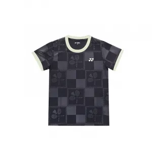 YONEX Футболка Women's Black Crew Neck тонкая прямая посадка