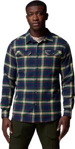 Мужская фланелевая рубашка Columbia с эластичным материалом, имитирующим сигнальный пистолет., Collegiate Navy Two Lane Tartan
