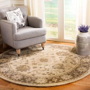 Ковер SAFAVIEH, 183 x 183 см, Anatolia Collection Ivory/Grey AN585H ручной работы традиционный восточный премиум шерстяной