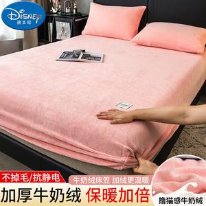 Disney Простыня на резинке 200х220 см из флиса, 3 предмета, цвет Bubao Peach Pink, антистатик, устойчивость к катышкам