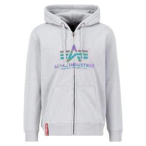 Толстовка Alpha Industries Basic Full Zip, белый