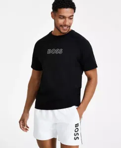 Мужская футболка с логотипом и плавки 6 дюймов с логотипом Hugo Boss, синий