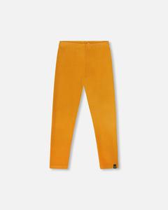 Сверхмягкие ребристые леггинсы золотисто-желтого цвета Deux par Deux