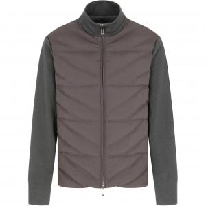 Стеганая куртка с панелями и утеплителем EMPORIO ARMANI, серо-зеленый