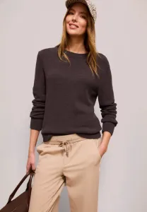 Пуловер из однотонного свитера Street One Studio, Braun