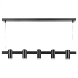 Подвесной светильник с 5 лампами, черный, 113 см. IKEA KRANSALG