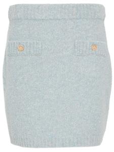 Allude мини-юбка из меланжевого трикотажа, синий