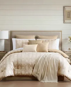 Комплект постельного белья Wade Geometric, 14 предметов, размер Queen Macy'S, шампань