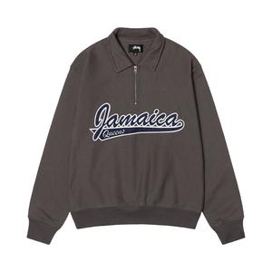 Флисовая куртка Stussy x Denim Tears с молнией до половины, цвет угольный