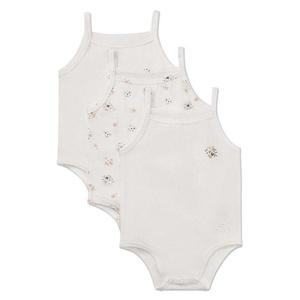 3 пары боди для девочек из гребенного хлопка с цветочным принтом Memoi