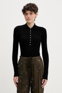 Свитер из смесовой шерсти Sisley, черный