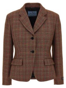Пиджак в клетку «принц Уэльский» Prada, мультиколор