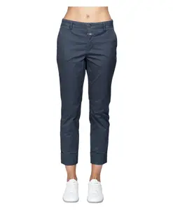 Синие брюки чинос, эластичный хлопок, длина до щиколотки. Closed, синий