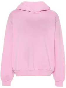 Худи с эффектом потертости и логотипом Acne Studios, розовый