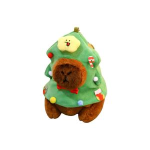 Креативная игрушка с динамиком капибара плюшевый кулон высота 11см MIXIANG, christmas tree capybara