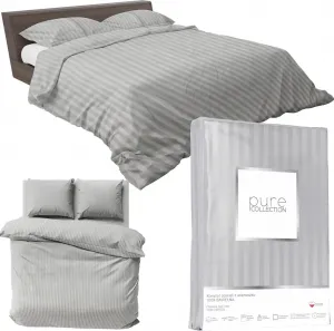 Постельное белье из сатина | 180x200 см | Хлопок | Светло-серый Deco4Home