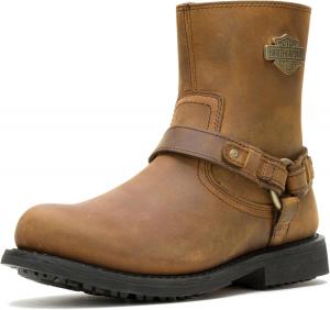 Мужской мотоциклетный ремень и повседневные ботинки Harley-Davidson Scout из кожи, коричневый