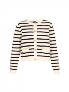 DreiMaster Женский кардиган кремового цвета с черными вставками