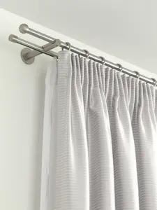 Карниз для штор GARDINIA "Мемфис", фиксированный размер, серия однопрограммный Мемфис Ø 16 мм 200 см, цвет edelstahlfarben