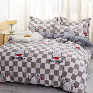 AVIVI Комплект постельного белья, простыня на резинке, 180x220 см, серый Aiwei - Kukuxiong