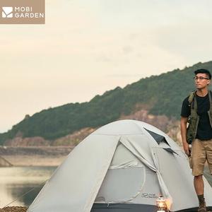 Mobi Garden палатка для кемпинга и похода Lengshan 3 NXZQU61008 Утренний туман белый A 210*180*120СМ