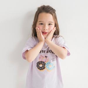 Детская футболка с коротким рукавом и разнообразными графическими принтами Branshes, цвет 46: Lavender