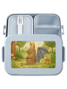 Mr. & Mrs. Panda Ланчбокс с изображением летучей мыши, без надписи, пастельно-голубого цвета