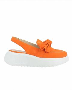 Женские босоножки на платформе с открытой пяткой, абрикосового цвета Wonders, оранжевый