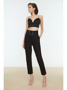 Тканевые брюки trendyol, черный