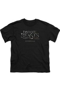 Футболка с коротким рукавом для детей с логотипом "Фантастические твари" Gildan, черный