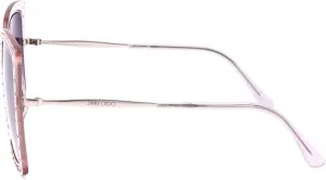 Солнцезащитные очки JIMMY CHOO Square Dany/S KTSF7 Palladium/Lilac 56 мм, Palladium/Lilac