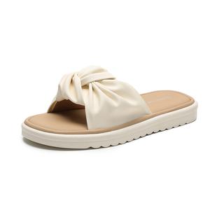 HUANAI Резиновые тихие тапочки-слайды женские бежевые