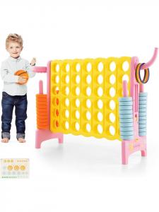 COSTWAY Набор для игры «четыре в ряд» выделен желтым цветом